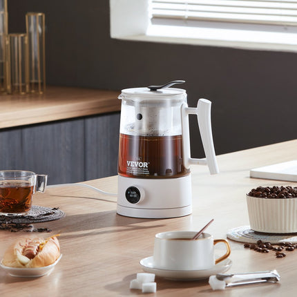 VEVOR Waterstofwaterkangenerator, 1,5 liter waterstofgeneratorketel met grote capaciteit, SPE- en PEM-technologie, waterstofrijke waterionisator voor het zetten van koffie of thee