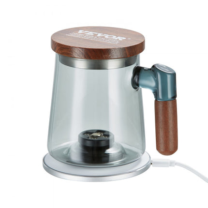 VEVOR waterstofwaterbeker, 400 ml waterstofgenerator, draagbare waterstofwaterionisatiemachine met SPE-technologie en draadloos laadstation, waterstofrijke waterfles