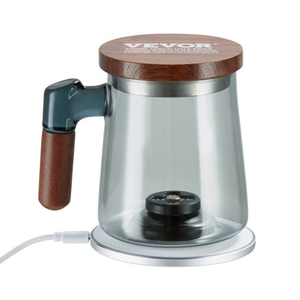 VEVOR waterstofwaterbeker, 400 ml waterstofgenerator, draagbare waterstofwaterionisatiemachine met SPE-technologie en draadloos laadstation, waterstofrijke waterfles