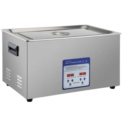 VEVOR Digitale Ultrasone Reiniger 30L Roestvrij Staal Ultrasone Reinigingsmachine 600W Ultrasoon Reiniger met 40 kHz Frequentie en Instelbare Tijd of Temp Ideaal voor het Reinigen van Sieraden, enz