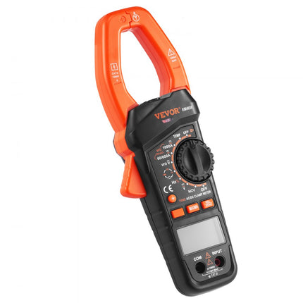VEVOR Stroomtang 1000A True-RMS Stroomtang Multimeter 5999Counts Stroomtang Voor DC/AC Stroom DC/AC Spanning Frequentie Weerstand Diodetest Aan/Uit Schakelaar Capaciteit/Relatieve waarde
