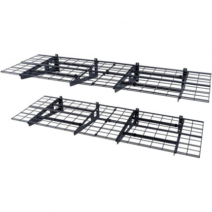 VEVOR set van 2 garageplanken 1220 x 620 x 200 mm gereedschapsopslag 113,4 per laag gereedschapshouder muur 122 x 61 cm plankruimte opbergplanken metalen plank gereedschapsorganizer wandplanken