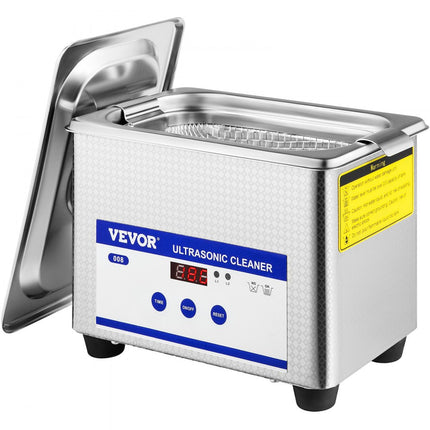VEVOR Ultrasoon Reiniger 0.8L Ultrasonic Cleaner Digital Timer Jewelry 40KHz Tub Basket Factory Direct