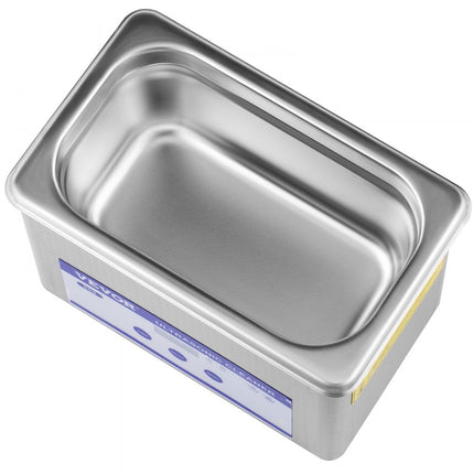 VEVOR Ultrasoon Reiniger 0.8L Ultrasonic Cleaner Digital Timer Jewelry 40KHz Tub Basket Factory Direct