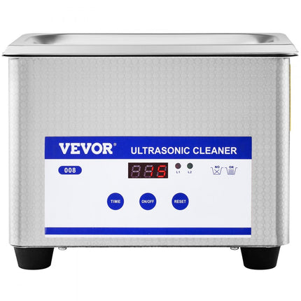 VEVOR Ultrasoon Reiniger 0.8L Ultrasonic Cleaner Digital Timer Jewelry 40KHz Tub Basket Factory Direct