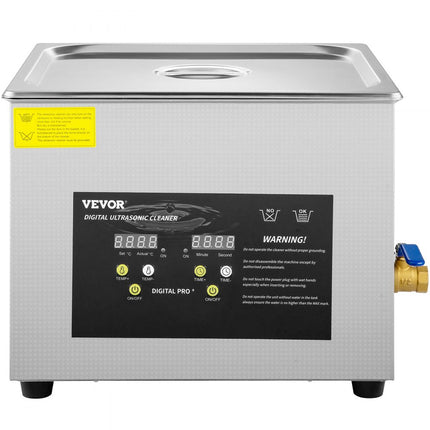 VEVOR 15L Digitale Ultrasone Reiniger Verwarming Timer 600W 40KHz Reinigingsmachine