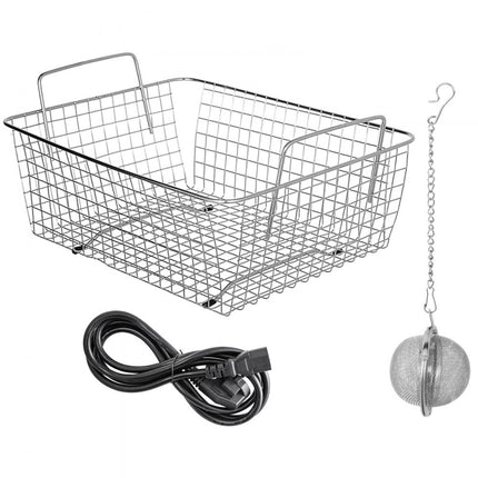 VEVOR Digitale Ultrasone Reiniger, 27x17x24 cm Ultrasone Reinigingsmachine, 3 L 304 Roestvrij Staal Ultrasoon Reiniger, voor het Reinigen van Vinylplaten, Sieraden, Brillen, Laboratoriumbenodigdheden