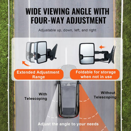VEVOR elektrische zijspiegels voor Chevrolet Silverado (2007-2014)/GMC/Cadillac