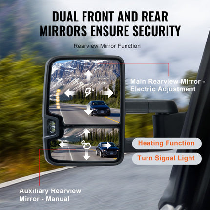 VEVOR elektrische zijspiegels voor Chevrolet Silverado (2007-2014)/GMC/Cadillac