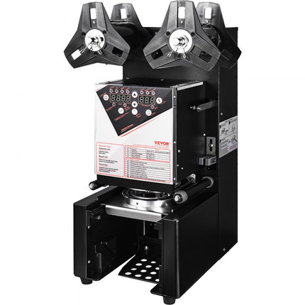 VEVOR Sluitmachine 500-650 kopjes/uur Kopsluitmachine voor 190 mm hoge 90/95 mm grote kopjes Elektrische Boba-theesealer met digitale LCD-bediening voor bubbelmelk, thee, koffie, zwart