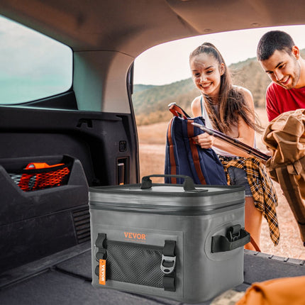 VEVOR hard-shell koeltas 16 blikken, thermische tas warmtetas isolatietas koeltas waterdicht, diepvriestas diepvriestas lunchtas kamperen, wandelen, vissen, varen