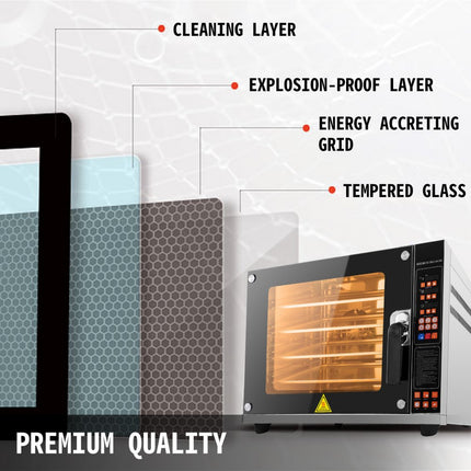 VEVOR Elektrische Convectie Broodrooster Oven Commerciële Bakoven 60 L 4-laags