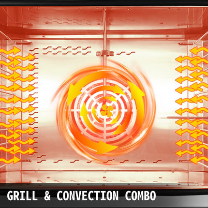 VEVOR Elektrische Convectie Broodrooster Oven Commerciële Bakoven 60 L 4-laags