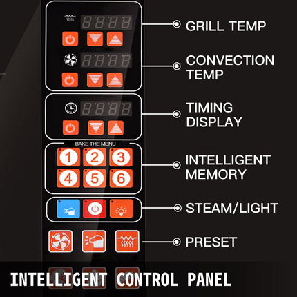 VEVOR Elektrische Convectie Broodrooster Oven Commerciële Bakoven 60 L 4-laags