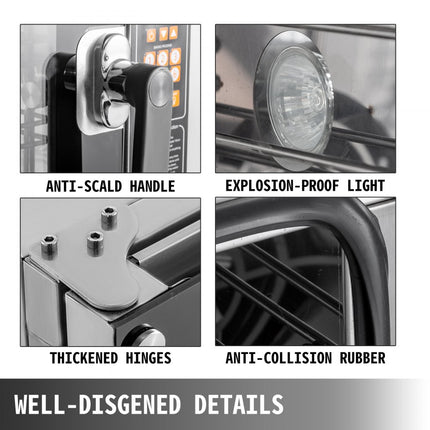 VEVOR Elektrische Convectie Broodrooster Oven Commerciële Bakoven 60 L 4-laags