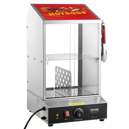 VEVOR Hotdogstomer 2-traps broodjeswarmer 37L commercieel elektrisch