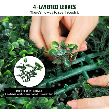 VEVOR 2x buxus kunstbol Ø50,8cm tuindecoratie buxus bal kunstbuxus bal kunstplant van PE, hout, PP incl. 2 decoratieve LED-lampjes en 10 reservebladeren