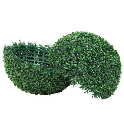 VEVOR 2x buxus kunstbol Ø50,8cm tuindecoratie buxus bal kunstbuxus bal kunstplant van PE, hout, PP incl. 2 decoratieve LED-lampjes en 10 reservebladeren