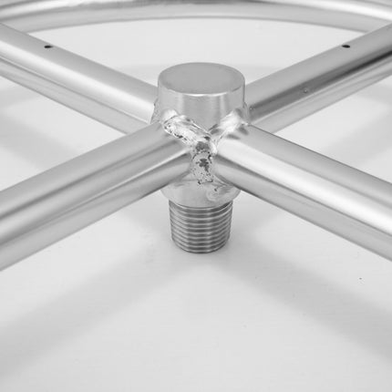 VEVOR Φ 609 mm ronde drop-in vuurplaatsbranderring RVS vuurplaatsbrander Natuurlijk propaangasvuurschaal 92.000 BTU Binnen buitengebruik