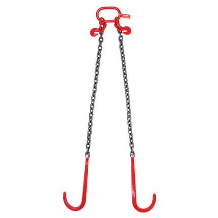 VEVOR 10mmx90cm G80 trekketting J-haak stalen ketting transportketting 7074kg