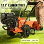VEVOR tuinfrees 212CC waterverplaatsing motorschoffel op gas 490mm teeltbreedte motorfrees 100mm teeltdiepte grondschoffel 65Mn teeltmesfrees 1680x500x1000mm cultivator