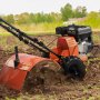 VEVOR tuinfrees 212CC waterverplaatsing motorschoffel op gas 490mm teeltbreedte motorfrees 100mm teeltdiepte grondschoffel 65Mn teeltmesfrees 1680x500x1000mm cultivator