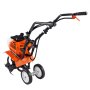VEVOR tuinfrees 43CC waterverplaatsing motorschoffel op gas 300mm teeltbreedte motorfrees 100mm teeltdiepte grondschoffel stalen teeltmes veldfrees 1110x448x910mm cultivator