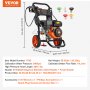 VEVOR benzine hogedrukreiniger 3400PSI 2.6GPM met 5 spuitmondenset voor auto's verticaal