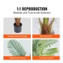 VEVOR 2x Areca Catechu Kunstmatige 800x800x1219mm Kunstplant PE Kunstplanten Plastic Planten in Pot Betelnoot Palm Geurloos Waterdicht Ideaal voor Slaapkamer Studeer Woonkamer