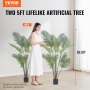 VEVOR Areca Catechu Kunstmatige 800x800x1524mm Kunstplant PE Kunstplanten Plastic Planten in Pot Betelnoot Palm Geurloos Waterdicht Ideaal voor Slaapkamer Studeer Woonkamer