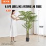 VEVOR Kunstmatige Goudfruitpalm 1030x1030x1981mm Kunstplant PE Kunstplanten Plastic Planten in Pot Geurloos Waterdicht Ideaal voor het decoreren van Slaapkamer Studeer Woonkamer