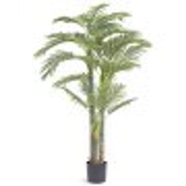 VEVOR Kunstmatige Goudfruitpalm 1030x1030x1981mm Kunstplant PE Kunstplanten Plastic Planten in Pot Geurloos Waterdicht Ideaal voor het decoreren van Slaapkamer Studeer Woonkamer