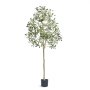 VEVOR kunstmatige olijfboom 60x60x155cm kunstplant PE kunstplanten nep plastic planten in pot kunstbloem geurloos waterdicht ideaal voor het decoreren van slaapkamer, studeerkamer, woonkamer