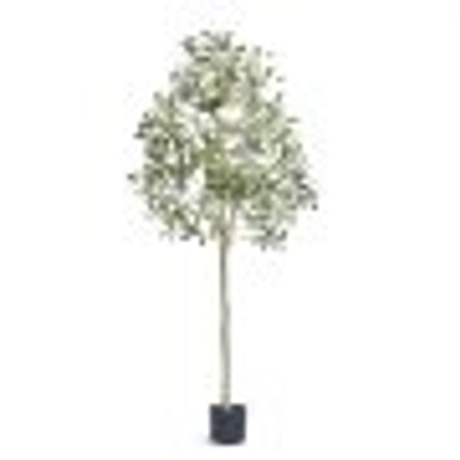 VEVOR kunstmatige olijfboom 60x60x155cm kunstplant PE kunstplanten nep plastic planten in pot kunstbloem geurloos waterdicht ideaal voor het decoreren van slaapkamer, studeerkamer, woonkamer