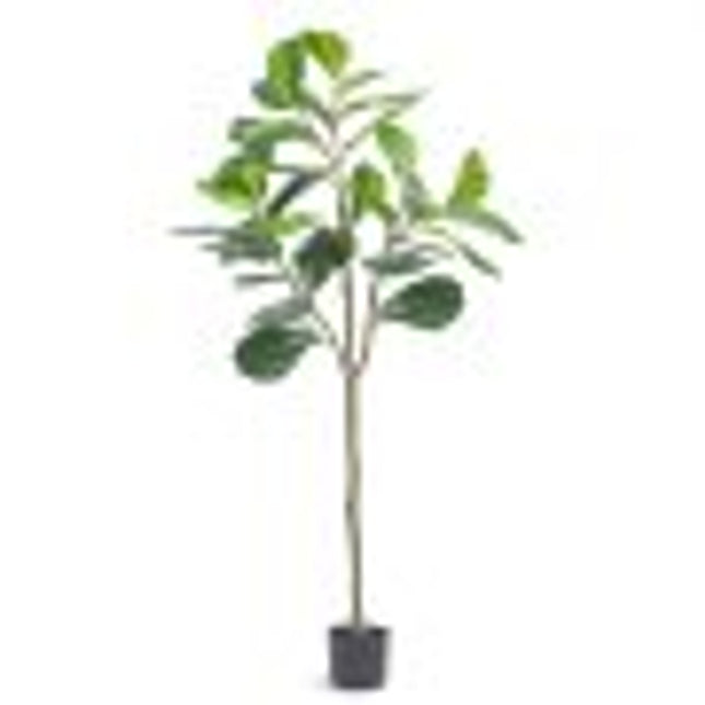 VEVOR kunstviool vijg 78 x 78 x 155,6 cm kunstplant PE kunstplanten nep-kunststof planten in pot kunstbloem geurloos waterdicht voor decoratie van slaapkamer studeerkamer woonkamer