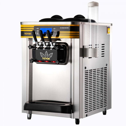 VEVOR Softijsmachines Ice Cream Machine Commerciële Softijsmachine IJsmachine 2350W 22-30L/H 3 Smaken