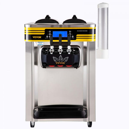 VEVOR Softijsmachines Ice Cream Machine Commerciële Softijsmachine IJsmachine 2350W 22-30L/H 3 Smaken