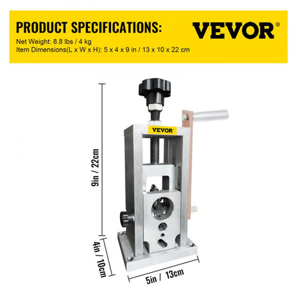VEVOR Stripper Draadstrippende machine 1,5-40 mm Boor aangedreven Handmatige Koperen Stripper w Warmtebehandeld Staal Ultra Langdurig Blad Compact