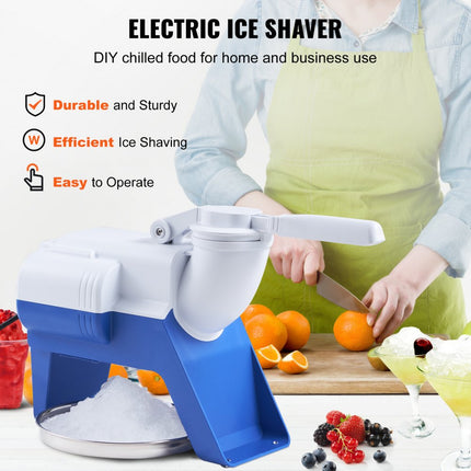 VEVOR Ijsbrekers Ice Crusher Ice Shaver Machine Ice Shaver 80kg / h Abs Ice Crusher 180W 410 x 172 x 275mm Energiebesparende fabrikant