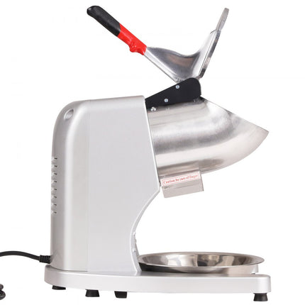 VEVOR elektrische ijsbreker machine ijsscheermachine ijsscheerapparaat 100 kg/u, roestvrijstalen ijsbreker scheerapparaat 300 W, 390x260x310 mm met plastic omhulsel en extra mesjes zilver