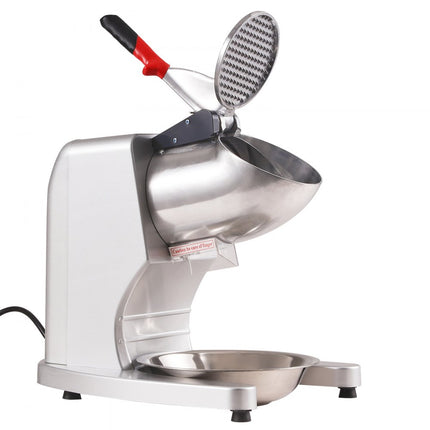 VEVOR elektrische ijsbreker machine ijsscheermachine ijsscheerapparaat 100 kg/u, roestvrijstalen ijsbreker scheerapparaat 300 W, 390x260x310 mm met plastic omhulsel en extra mesjes zilver