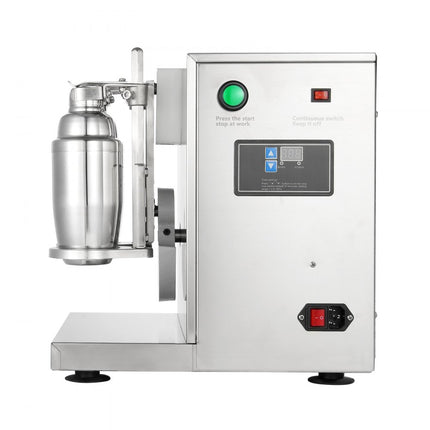 VEVOR Milkshake-machine, 120 W commerciële melktheeshaker, dubbele kop milkshake-mixer, 0-180s verstelbare milkshake-mixer met 750 ml roestvrijstalen beker voor melktheewinkel