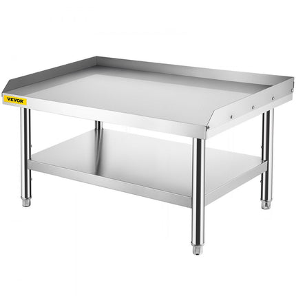 VEVOR roestvrijstalen grillstandaard, 122 x 76 x 61 cm roestvrijstalen tafel, grillstandaardtafel met verstelbare plank, apparaatstandaard grilltafel voor hotel, huis, restaurantkeuken, enz.