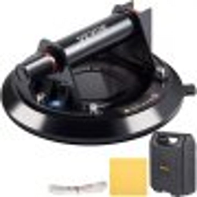 VEVOR Vacuümzuignap, 20,3 cm Hand-held Zuignap, 100 kg Laadvermogen Glazen Zuignap, 200 x 85 mm Draagbare Hijszuignappen, voor het Verplaatsen van Grote Granieten Tegels en het Vervangen van Vensters