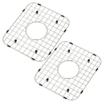 VEVOR 2 stuks gootsteenbeschermers, 348 x 295 x 25,4 mm gootsteenroosters met gecentreerde gaten, roestvrijstalen afvoergootsteenrooster, grote gootsteenvloerroosters, spoelbakaccessoires