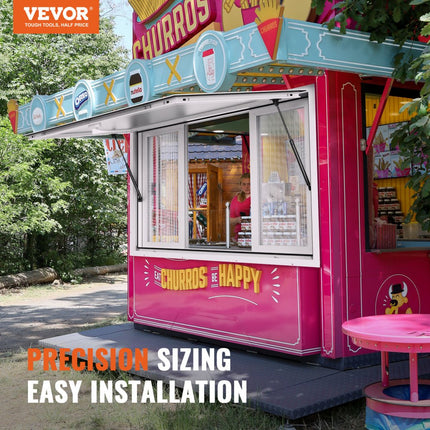 VEVOR snackstandaard serveerraam foodtruck service luifel 943x943mm