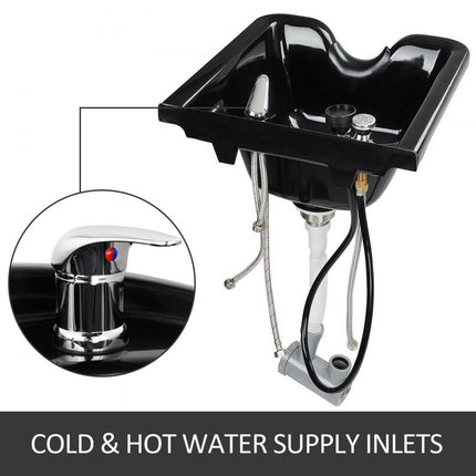 Kappers Terug Wassen Shampoo Wastafel Wastafel Salon Kapper Haar Kappers Zwart