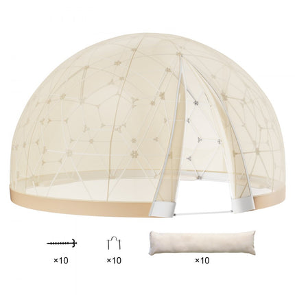 VEVOR Tuinkoepel Bubble Tent Iglo Camping PVC Koepeltent Dubbellaags 2,9 m