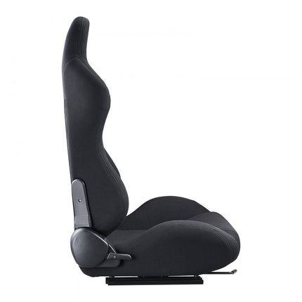 VEVOR 2 racestoel Verstelbare racestoel met schuifcockpit van polyesterstof