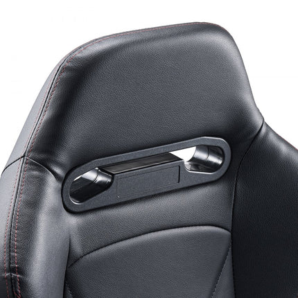 VEVOR Racing Seat Verstelbare racestoel met PVC-leer en Q235B-schuifregelaar, set van 2